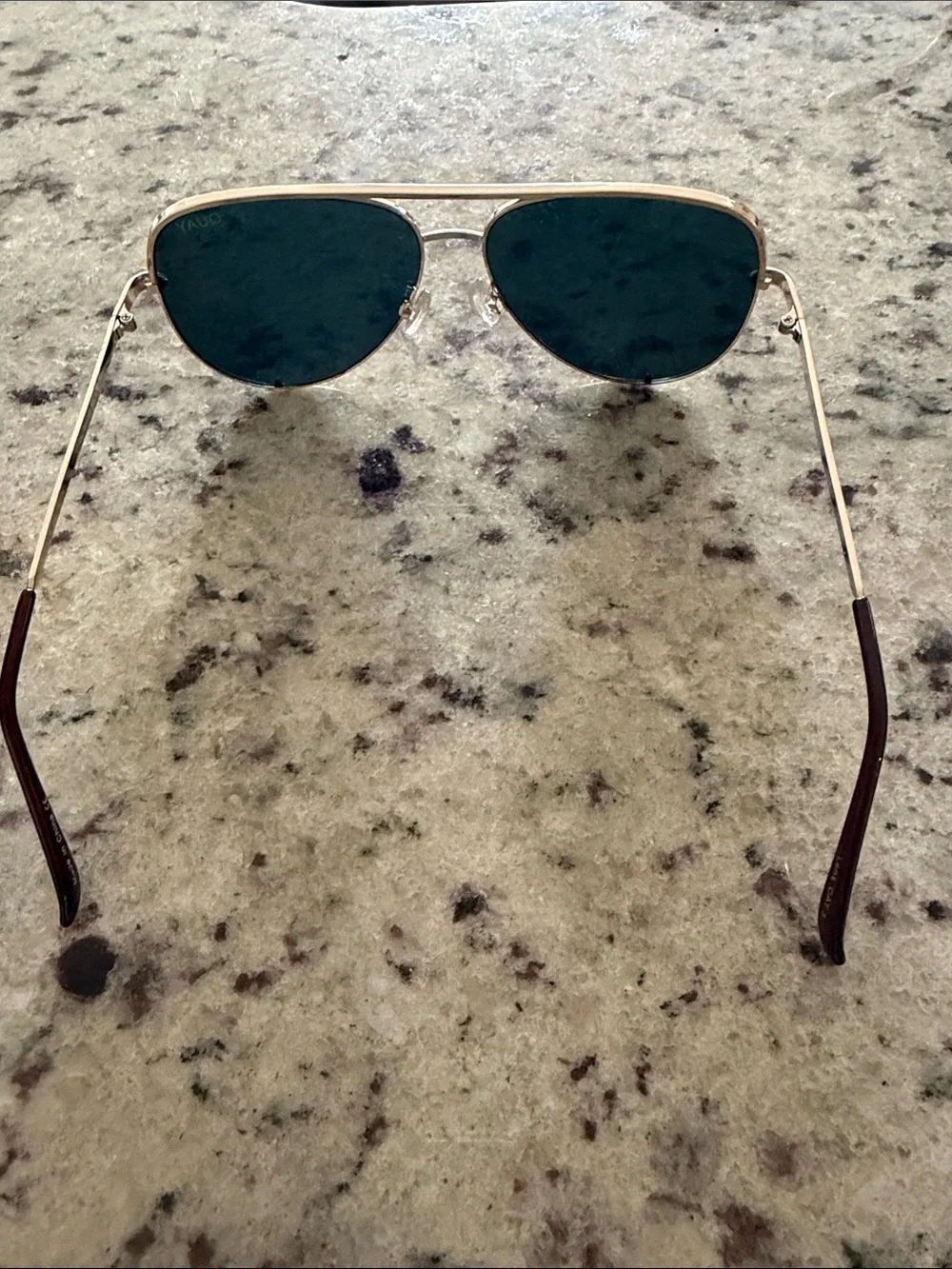 Quay Australia Rose Gold Aviator Sunglasses with Pink Lenses